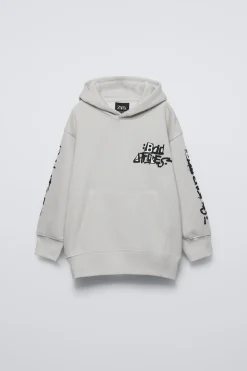 Niños ZARA 6 - 14 Años·Sudaderas<SUDADERA CAPUCHA ESTAMPADA