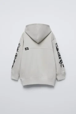 Niños ZARA 6 - 14 Años·Sudaderas<SUDADERA CAPUCHA ESTAMPADA