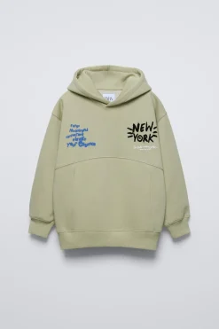 Niños ZARA 6 - 14 Años·Sudaderas<SUDADERA CAPUCHA TEXTO