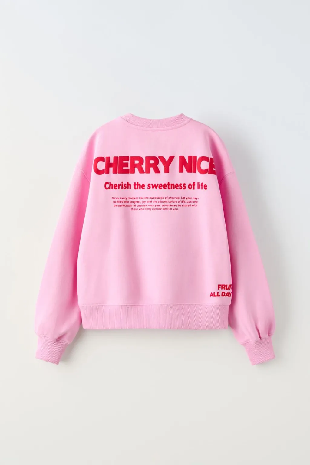 Niños ZARA 6 - 14 Años·Sudaderas<SUDADERA CEREZA STRASS