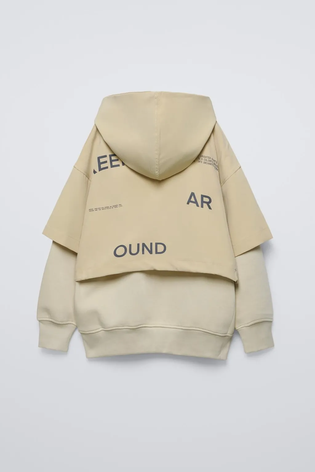 Niños ZARA 6 - 14 Años·Camisetas|6 - 14 Años·Sudaderas<SUDADERA COMBINADA CAMISETA TÉCNICA