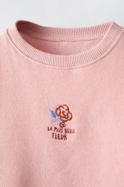 Niños ZARA 1½ - 6 Años·Sudaderas|6 - 18 Meses·Sudaderas<SUDADERA COMBINADA FLORES