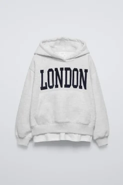Niños ZARA 6 - 14 Años·Sudaderas|6 - 14 Años·Deporte / Jogging<SUDADERA COMBINADA TEXTO