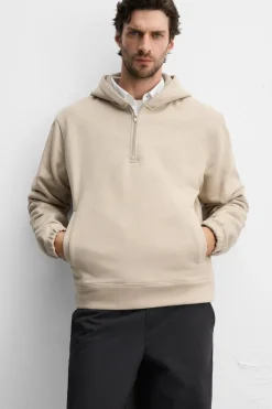 Outlet SUDADERA CREMALLERA CAPUCHA Hombre Sudaderas