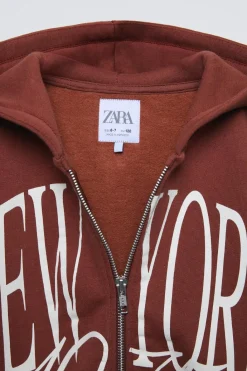 Niños ZARA 6 - 14 Años·Sudaderas|6 - 14 Años·Deporte / Jogging<SUDADERA CREMALLERA ESTAMPADO