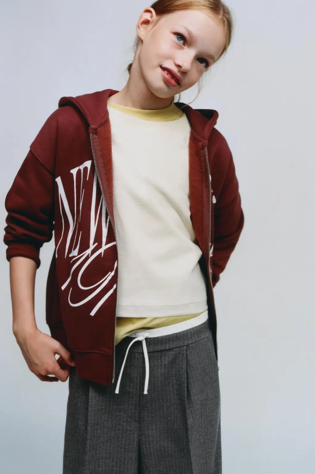 Niños ZARA 6 - 14 Años·Sudaderas|6 - 14 Años·Deporte / Jogging<SUDADERA CREMALLERA ESTAMPADO