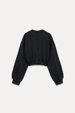 Discount SUDADERA CROP LAVADA JOYAS Mujer Sudaderas / Joggers