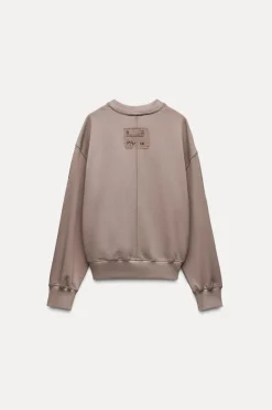 Discount SUDADERA CROPPED ETIQUETA Mujer Sudaderas / Joggers