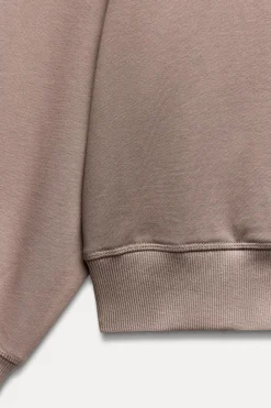 Discount SUDADERA CROPPED ETIQUETA Mujer Sudaderas / Joggers
