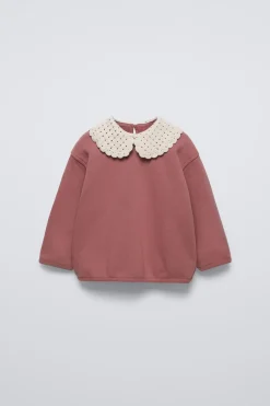 Niños ZARA 6 - 18 Meses·Sudaderas<SUDADERA CUELLO CROCHET