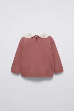 Niños ZARA 6 - 18 Meses·Sudaderas<SUDADERA CUELLO CROCHET