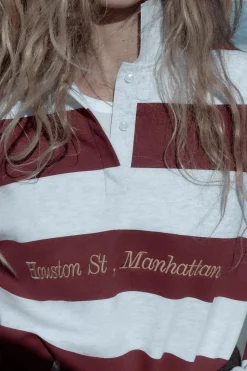Fashion SUDADERA CUELLO POLO VARSITY Mujer Sudaderas / Joggers