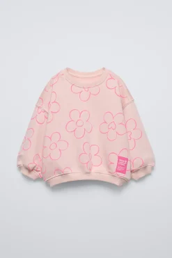 Niños ZARA 1½ - 6 Años·Sudaderas|1½ - 6 Años·Total Look<SUDADERA ESTAMPADO ETIQUETA