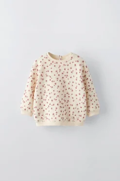 Niños ZARA 6 - 18 Meses·Conjuntos|6 - 18 Meses·Sudaderas<SUDADERA ESTAMPADO FLORECITAS