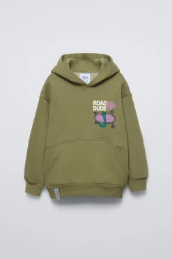 Niños ZARA 6 - 14 Años·Sudaderas<SUDADERA ESTAMPADO RELIEVE TEXTO