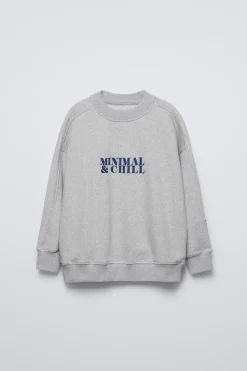 Niños ZARA 6 - 14 Años·Sudaderas<SUDADERA ESTAMPADO TEXTO