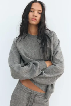 Outlet SUDADERA FELPA TEXTO BRILLOS Mujer Sudaderas / Joggers