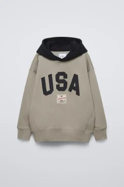 Niños ZARA 6 - 14 Años·Sudaderas|6 - 14 Años·Deporte / Chándal<SUDADERA JOGGING USA