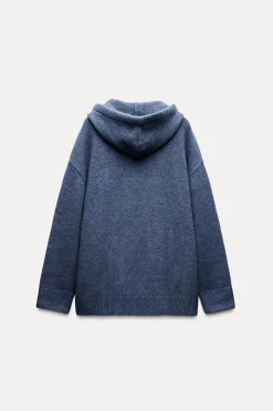 Best SUDADERA LARGA PUNTO OVERSIZE Mujer Cárdigan / Jerséis|Punto