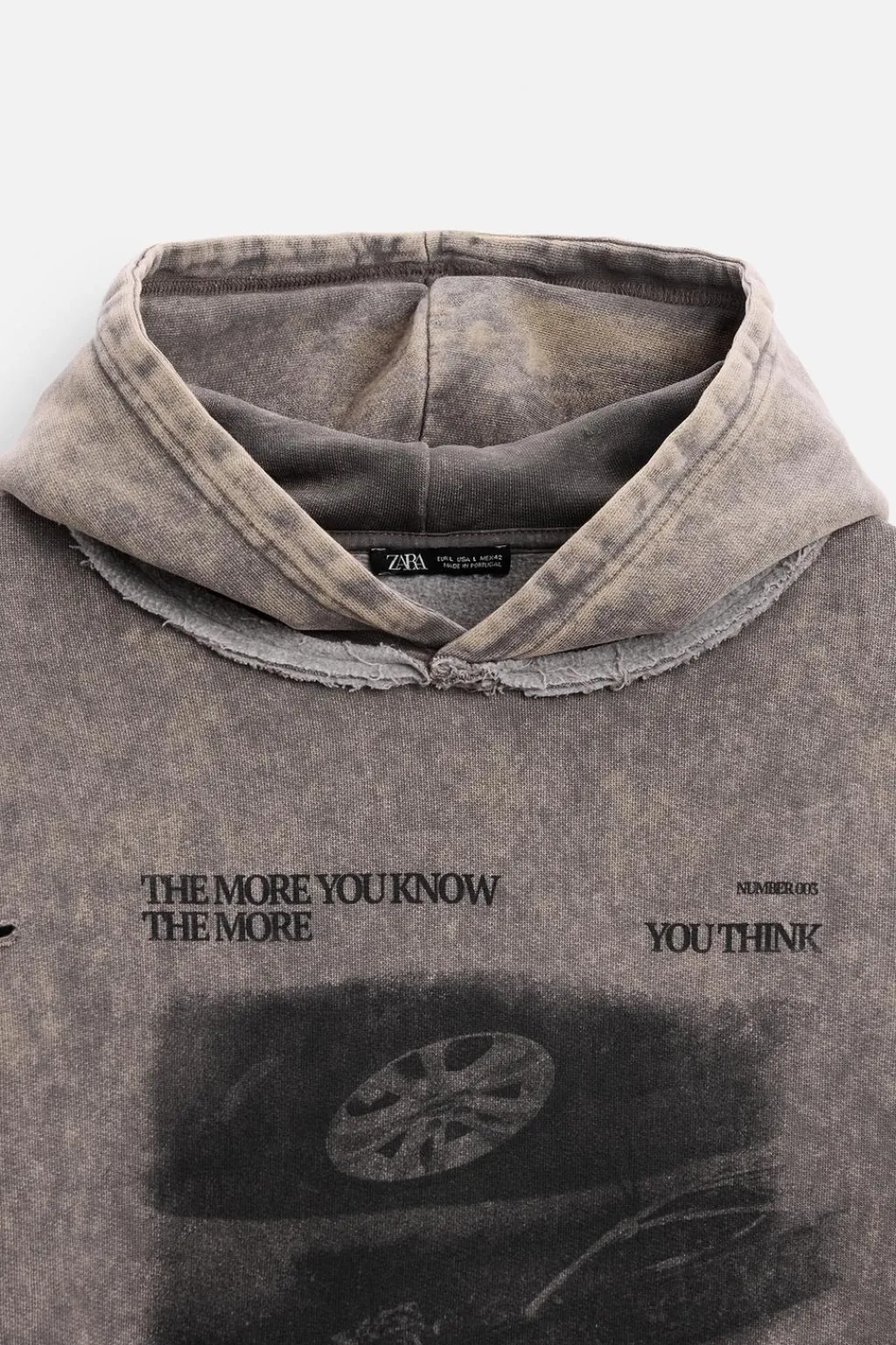 Outlet SUDADERA LAVADA ESTAMPADO Hombre Sudaderas