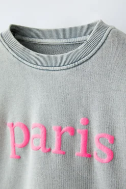 Niños ZARA 6 - 14 Años·Sudaderas|6 - 14 Años·Deporte / Jogging<SUDADERA LAVADA TEXTO