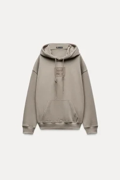 Fashion SUDADERA OVERSIZE ETIQUETA Mujer Sudaderas / Joggers