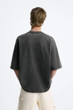 Sale SUDADERA OVERSIZE LAVADA Hombre Sudaderas|Camisetas