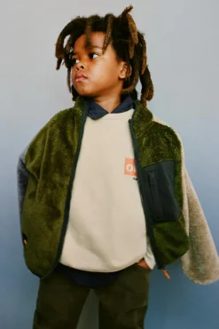 Niños ZARA 6 - 14 Años·Abrigos|6 - 14 Años·Sudaderas<SUDADERA POLAR COLOR BLOCK