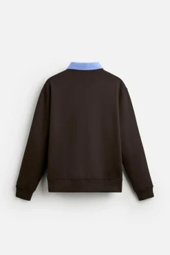 Fashion SUDADERA POLO CUELLO COMBINADO Hombre Polos