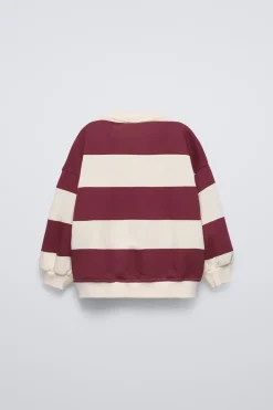 Niños ZARA 1½ - 6 Años·Sudaderas|1½ - 6 Años·Sudaderas<SUDADERA RAYAS BORDADO TEXTO
