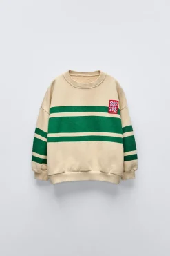 Niños ZARA 1½ - 6 Años·Sudaderas|1½ - 6 Años·Sudaderas<SUDADERA RAYAS ETIQUETA