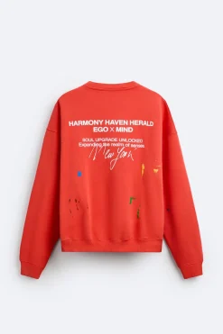 Discount SUDADERA SALPICADURA TEXTOS Hombre Sudaderas