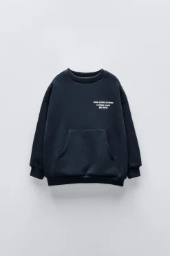 Niños ZARA 1½ - 6 Años·Sudaderas|1½ - 6 Años·Sudaderas<SUDADERA TEXTO BOLSILLO
