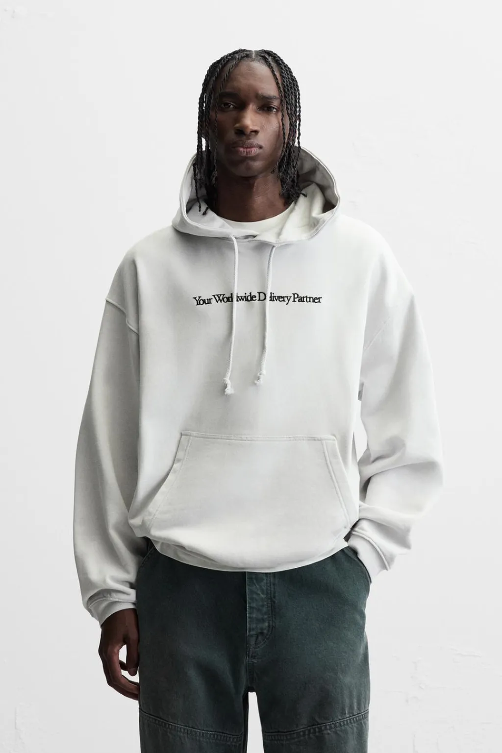 Sale SUDADERA TEXTO BORDADO Hombre Sudaderas