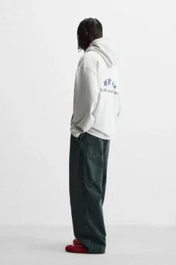Sale SUDADERA TEXTO BORDADO Hombre Sudaderas