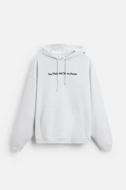 Sale SUDADERA TEXTO BORDADO Hombre Sudaderas