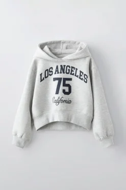 Niños ZARA 6 - 14 Años·Sudaderas|6 - 14 Años·Deporte / Jogging<SUDADERA TEXTO CROP FIT