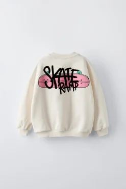 Niños ZARA 1½ - 6 Años·Sudaderas|6 - 18 Meses·Sudaderas<SUDADERA TEXTO FLOCK