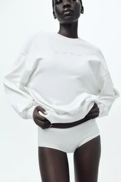 Hot SUDADERA TEXTO MINIMAL Mujer Sudaderas / Joggers