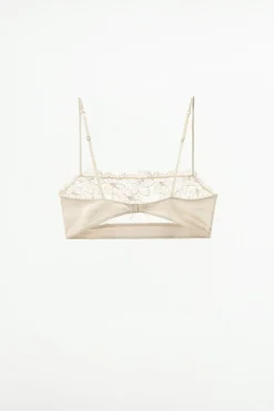 Sale SUJETADOR BANDEAU ENCAJE BORDADOS Mujer Lenceria
