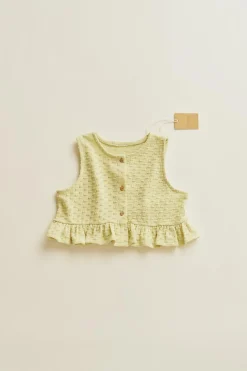 Niños ZARA 1½ - 6 Años·Total Look|6 - 18 Meses·Camisetas<TIMELESZ - TOP PUNTO POP CORN VOLANTE
