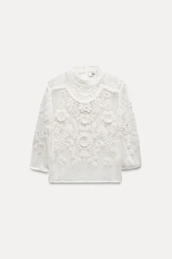 Clearance TOP BORDADO ZW COLLECTION Mujer Tops / Bodies|Camisas / Blusas