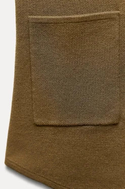 Sale TOP CHALECO PUNTO BOTÓN DORADO Mujer Cárdigan / Jerséis|Punto