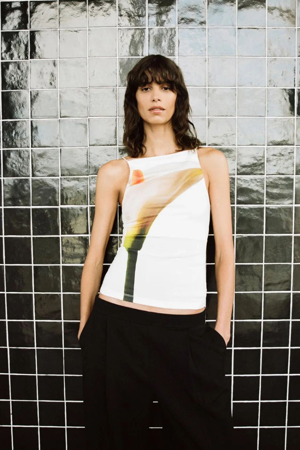 Sale TOP HALTER ESTAMPADO FLOR Mujer Tops / Bodies