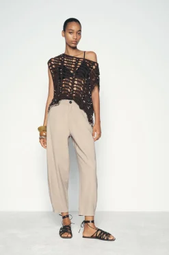 Sale TOP PUNTO ABIERTO ABALORIOS Mujer Cárdigan / Jerséis|Punto