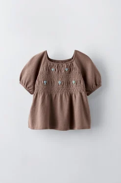 Niños ZARA 1½ - 6 Años·Punto|1½ - 6 Años·Camisetas<TOP PUNTO BORDADOS NIDO ABEJA