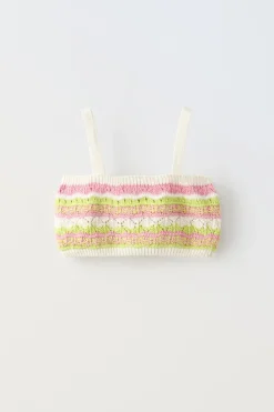 Niños ZARA 6 - 14 Años·Camisetas<TOP PUNTO CROCHET