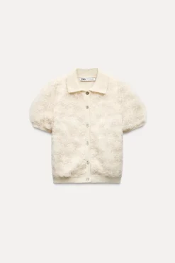 Sale TOP PUNTO ENCAJE LENTEJUELAS Mujer Cárdigan / Jerséis|Punto
