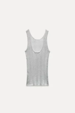 Sale TOP PUNTO FINO HILO METALIZADO Mujer Cárdigan / Jerséis|Punto