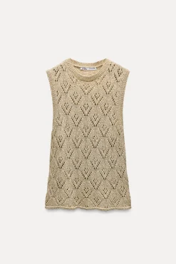 Sale TOP PUNTO HILO METALIZADO Mujer Cárdigan / Jerséis|Punto